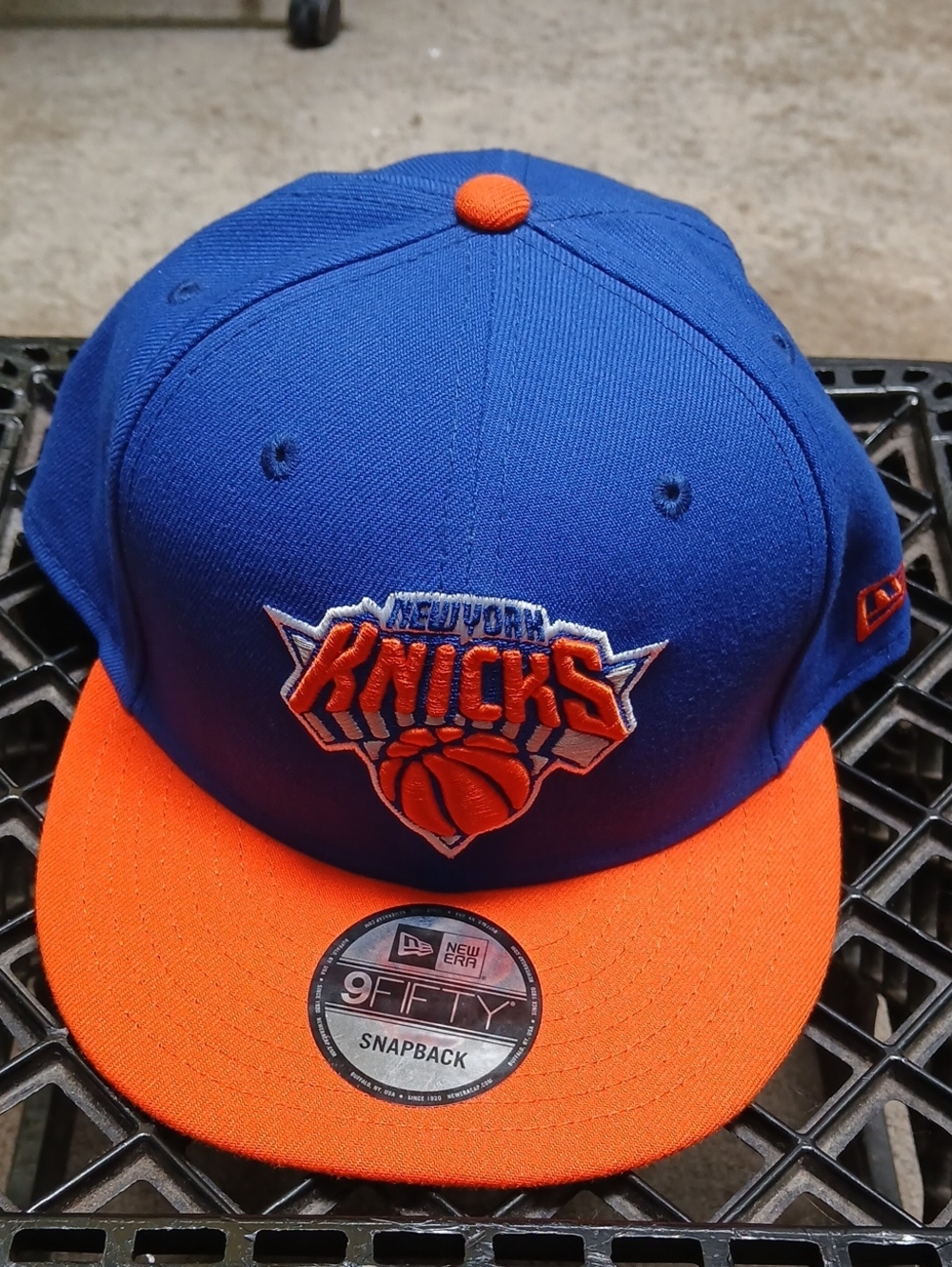 New Era Royal Blue & Orange Knicks Snapback Cap